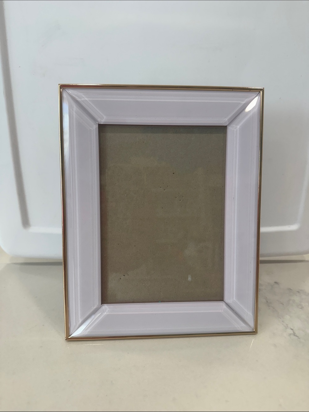 Elegant Lilac colored Kate Spade Picture Frame with Gold Trim - Home Accents